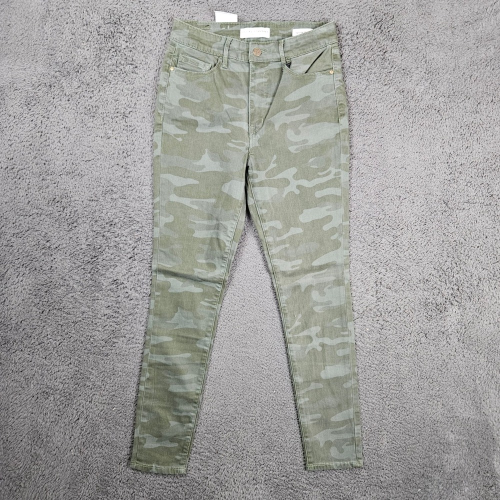 Social Standard by Sanctuary Womens Camo High Rise Skinny Pants Green Size 4 27